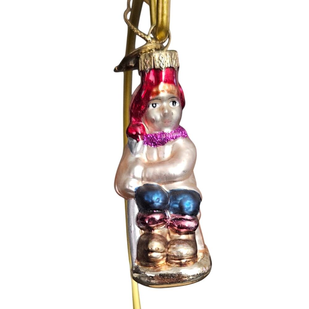 Thomas Pacconi Classics Glass Figural Christmas Ornament Multicolor